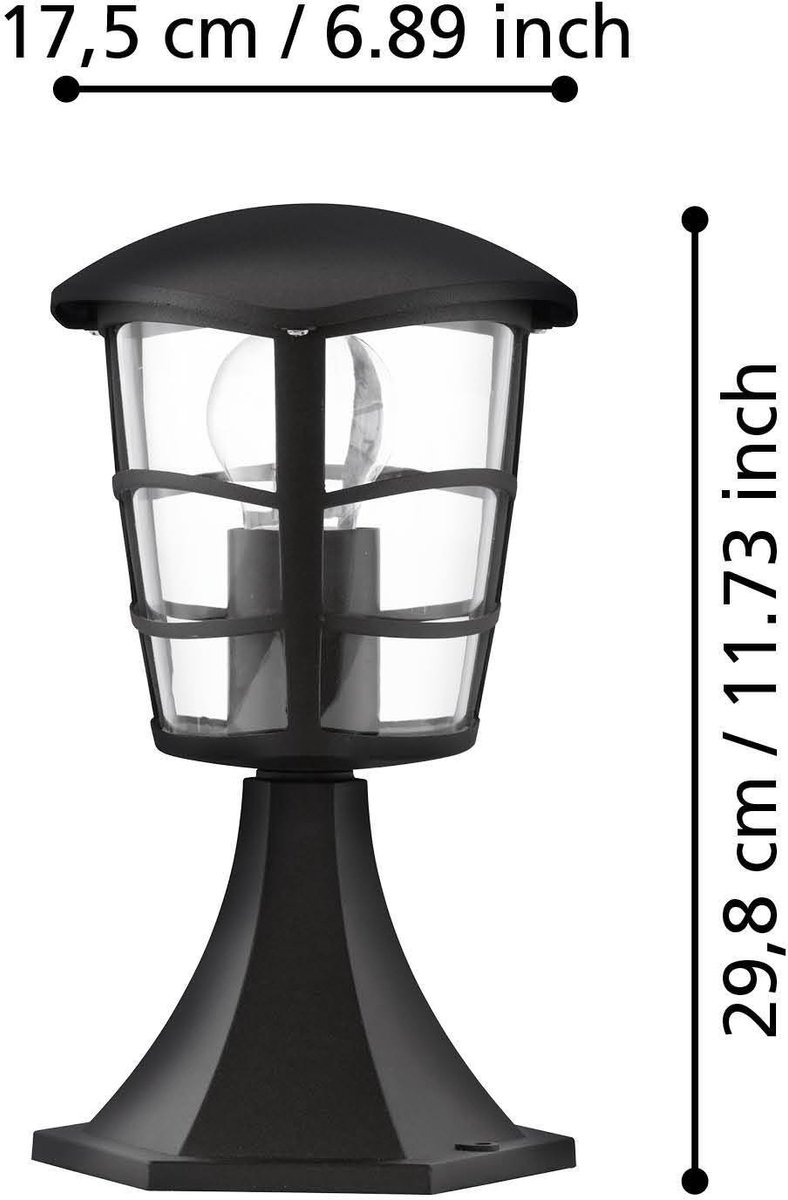 Eglo Aloria - Buitenverlichting - Tuinpaaltje - 1 Lichts - Zwart