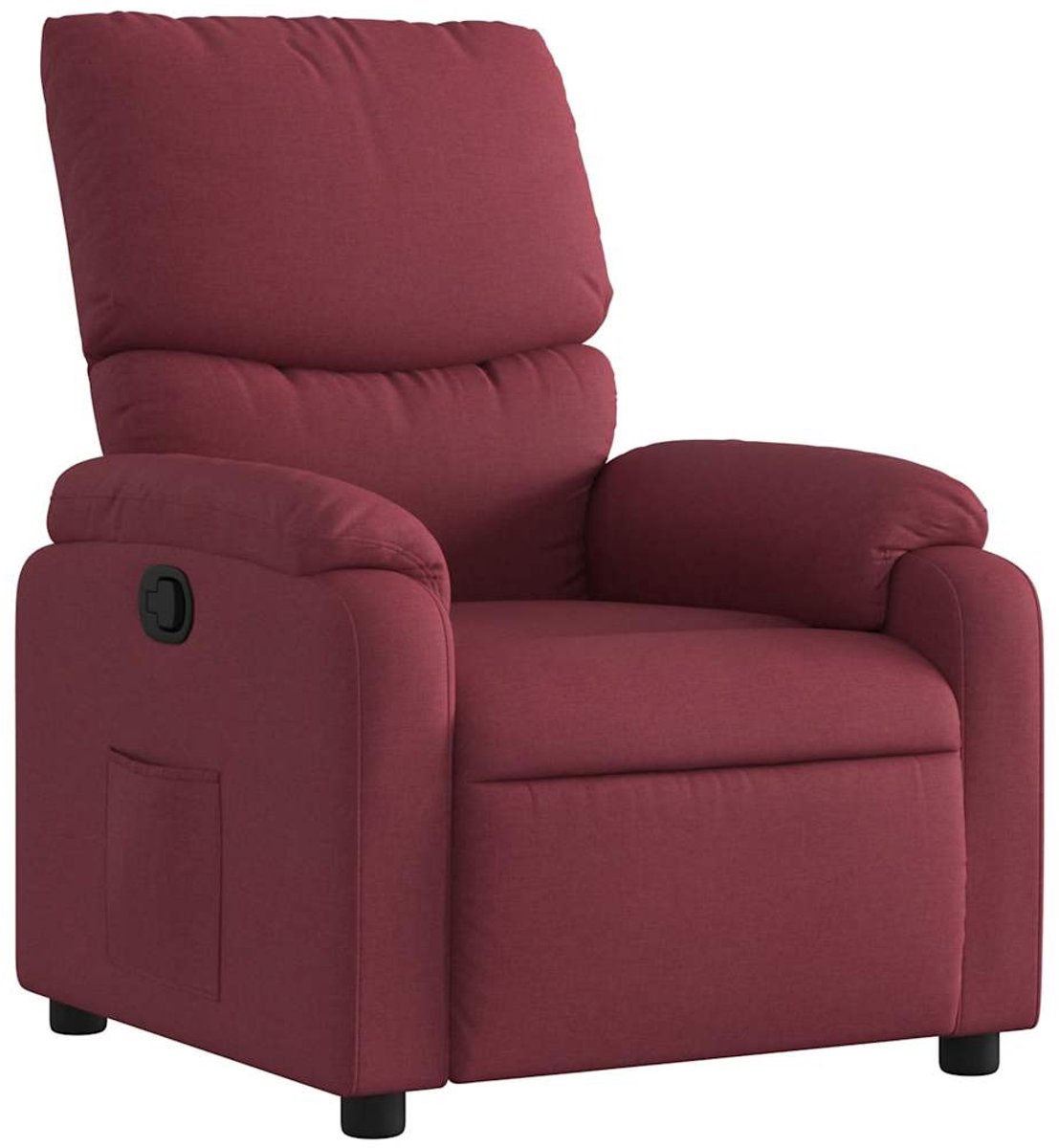 vidaXL Fauteuil - verstelbaar - stof - wijnrood