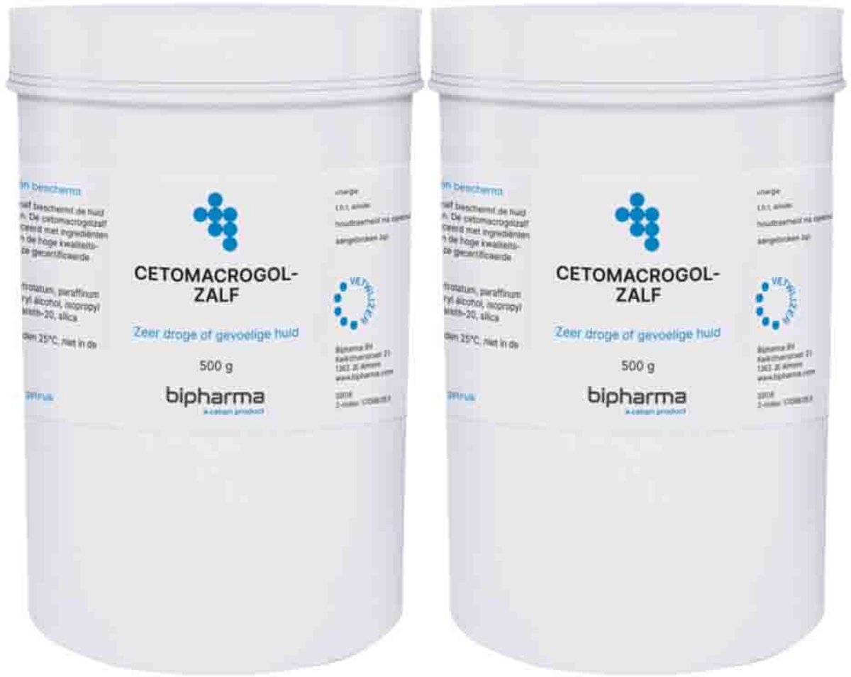 Bipharma Cetomacrogolzalf - 2 x 500 gr - Voordeelverpakking