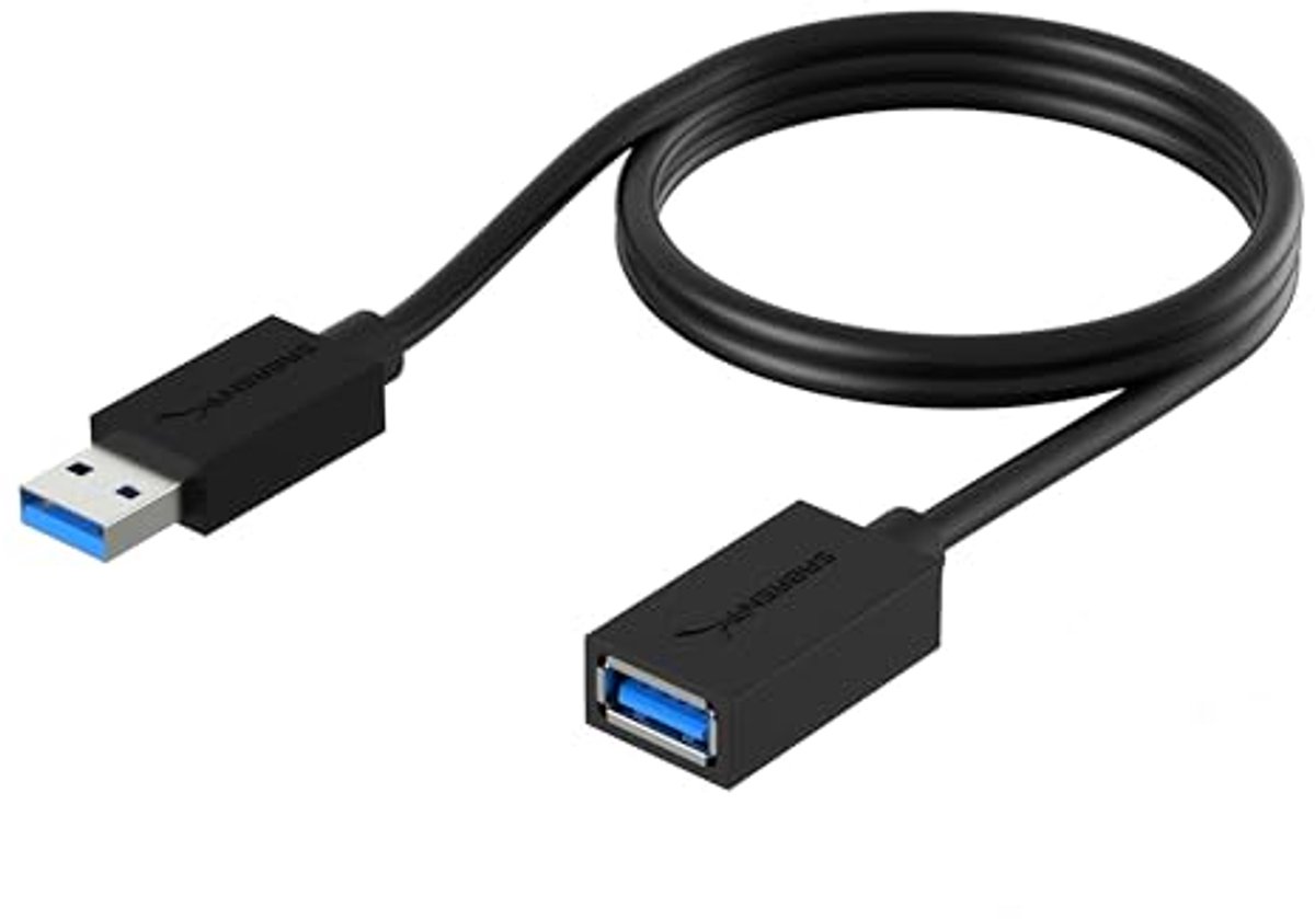 USB 3.0 Verlengkabel A-mannelijk naar A-vrouwelijk 3ft - Krachtige Gegevensoverdracht