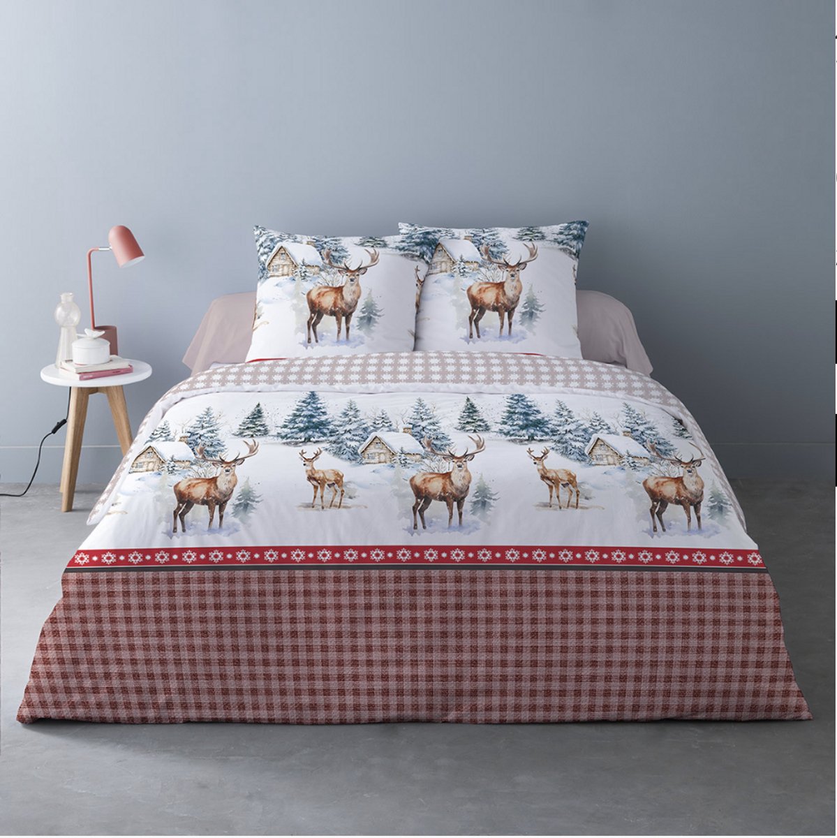 Better Nights Luxe Katoen Flanel dekbedovertrek Aspen Rouge - 240x220 rood