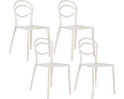 COVOLO - Tuinstoel set van 4 - Off-white - Polypropyleen