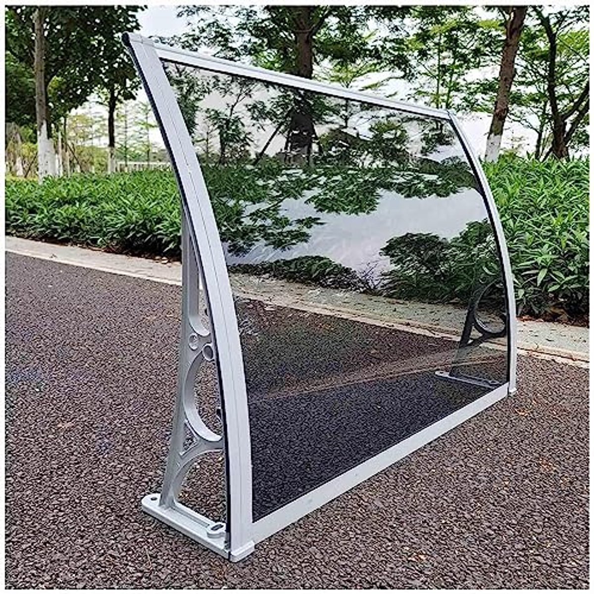 Buiten Luifel Voor Deur en Raam - Weerbestendige Overkapping met Polycarbonaat Plaat - 80x290cm