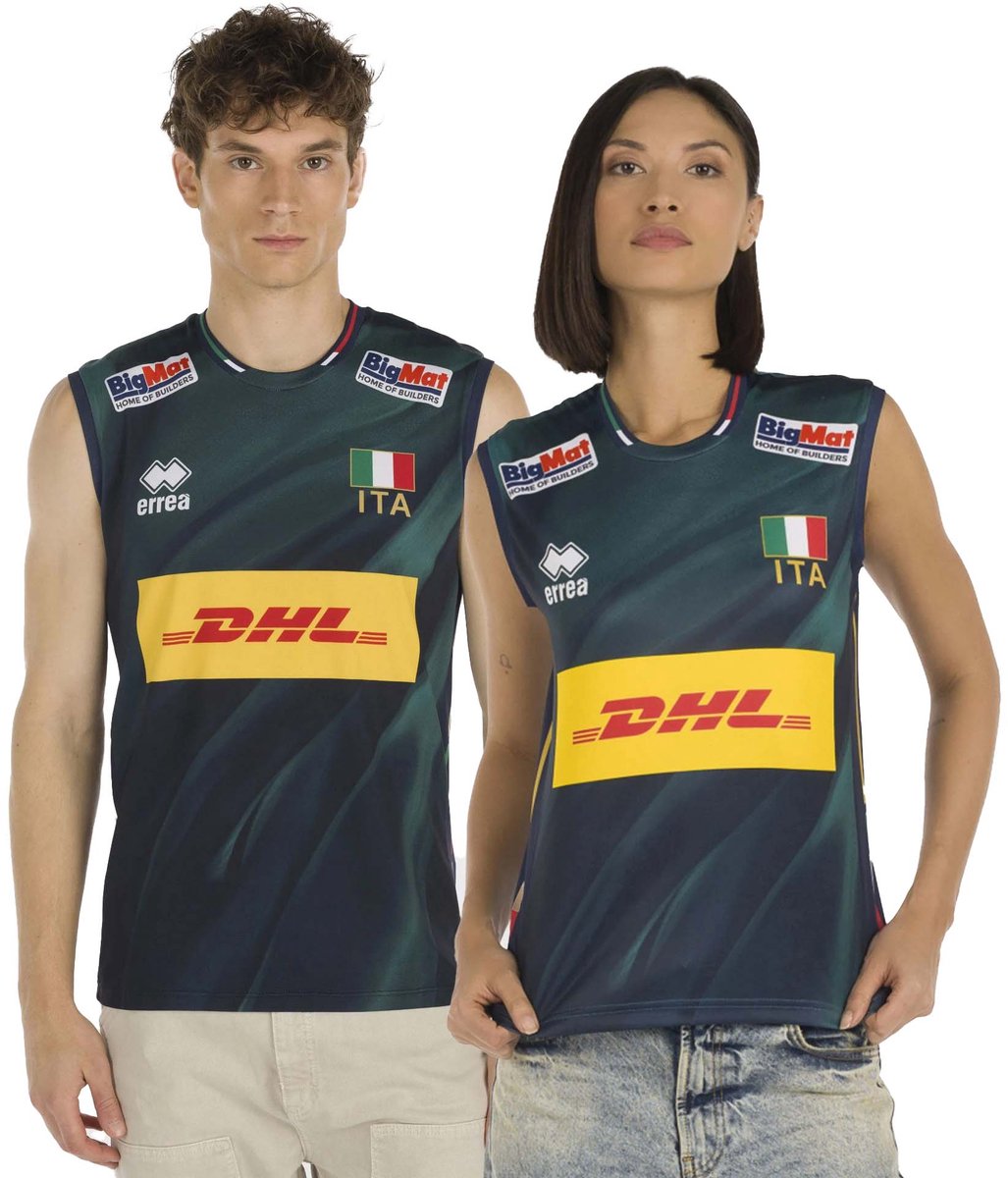 Tanktop Errea Naz. Italia Volley 3^Mg Gara Unisex Shop Ad 25/28 - Sportswear - Volwassen