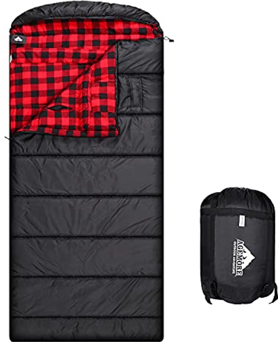 Katoenen Flanellen Slaapzak XL – Waterdicht en Ideaal voor Camping en Backpacken