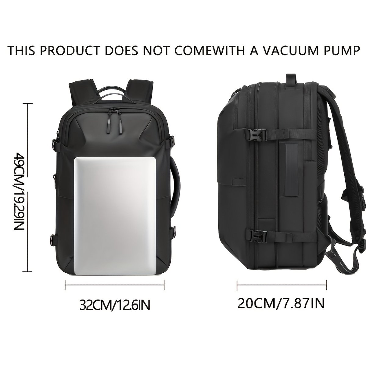 Vliegtuigtas Met Airbag Vacuümsysteem - Handbagage Rugzak 40x30x25 Cm Waterdicht En Goedkeurd Voor Ryanair
