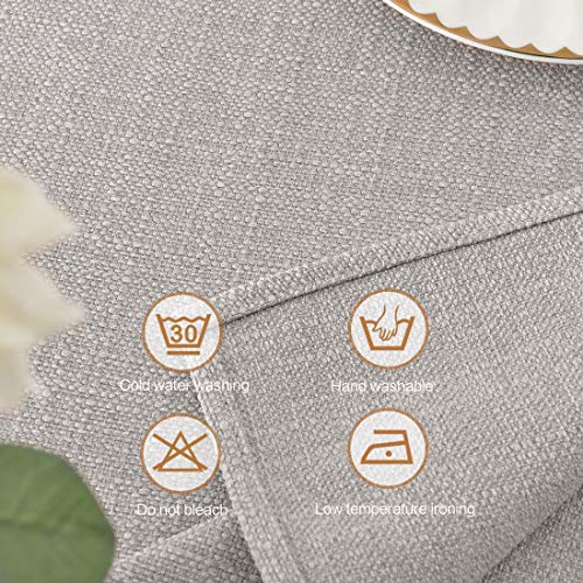 Rechthoekig tafelkleed van linnenlook - Waterdicht en wasbaar voor tafeldecoratie