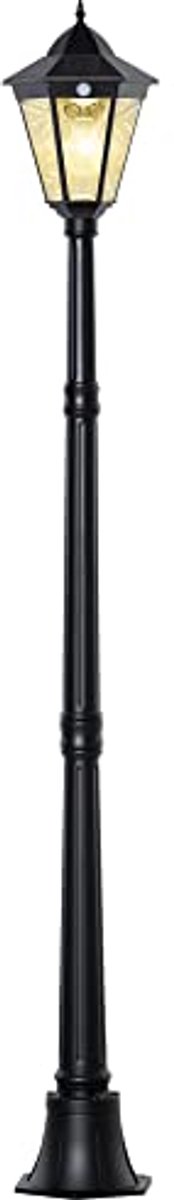Solar Tuinlamp met 19 LED en Warm Wit Licht - Vintage Buitenverlichting, Waterdicht met Automatische Aan/Uit Schakelaar