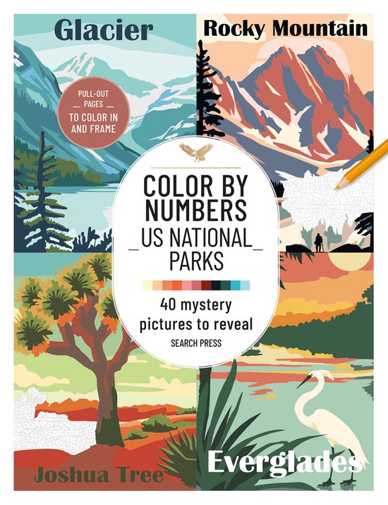 Colour by Numbers- Color by Numbers: US National Parks - cover