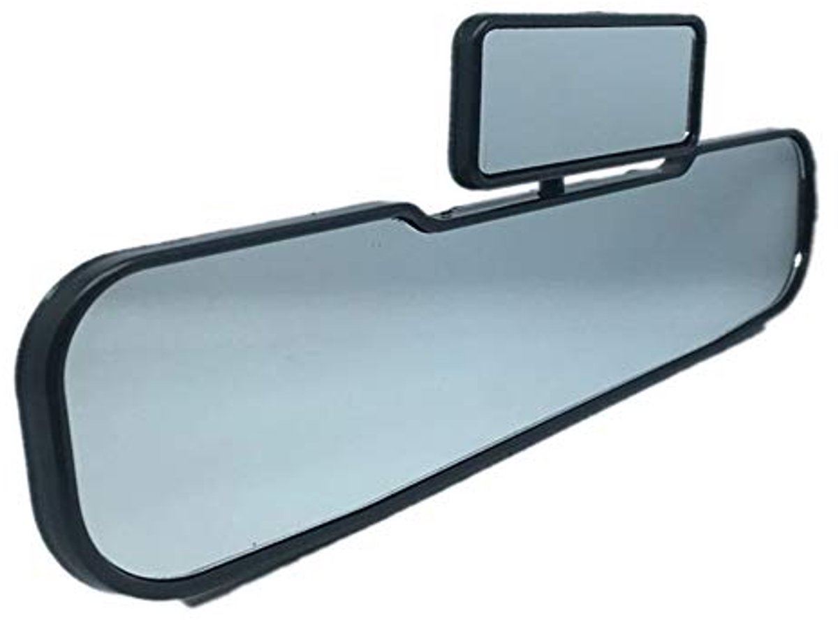 Image of 2 in 1 Auto Interieur Achteruitkijkspiegel - Groothoek Convex Panoramisch