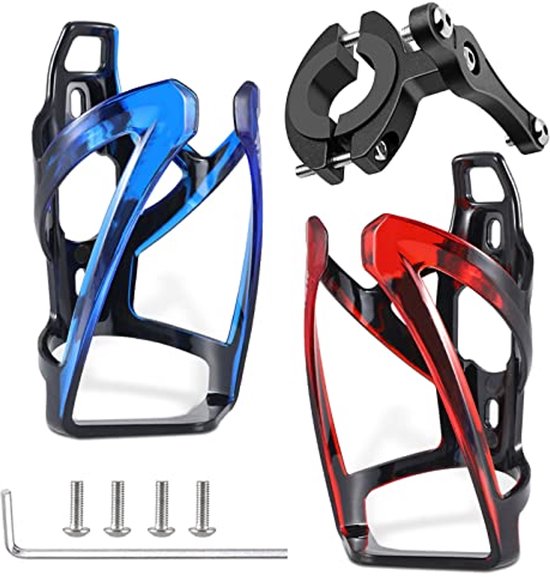 Flessenhouder fiets montagebasis, adapter voor flessenhouder fiets zonder schroeven, universele adapterbasis met antislip riem, flessenhouder adapter voor drinkflessenhouder fietsen MTB scooters