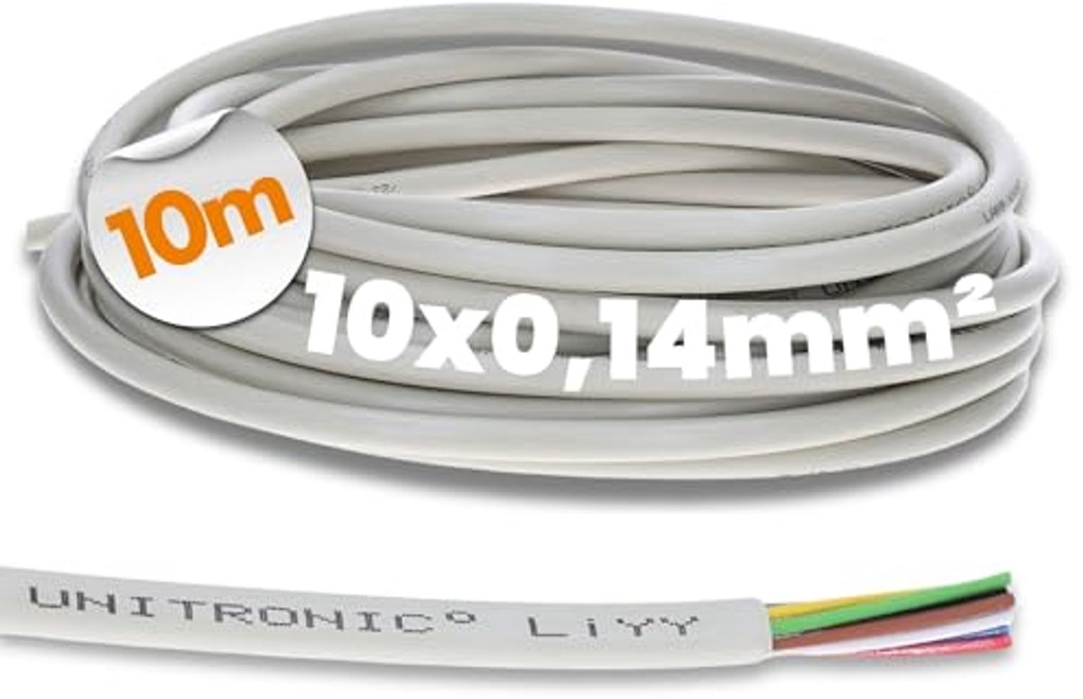 Image of 10-aderige PVC datakabel voor signaal- en beltoepassingen - verlengkabel voor LED en printplaat
