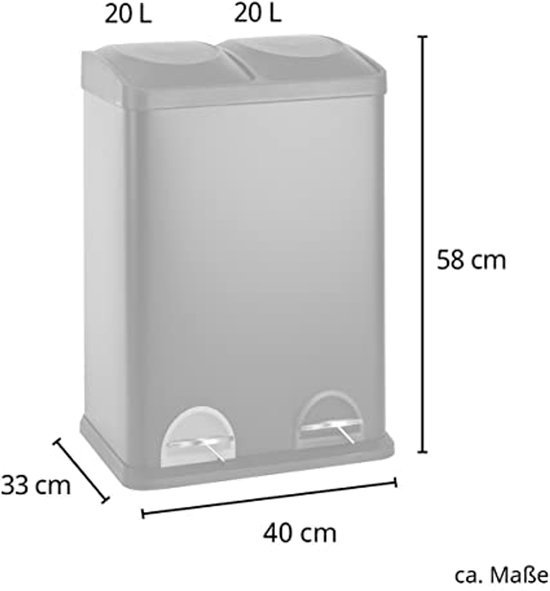 Elletipi PTC28 08050 1F C10 PPV Poubelle différenciée par tiroir