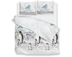 Zohome Frostine Dekbedovertrek - Multi - Lits-jumeaux - Dekbedhoes van 100% Katoen-Flanel - Dieren - 260x220 + 2 slopen 60/70 cm - AW25