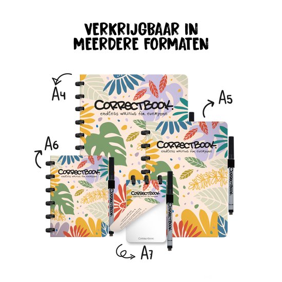 Correctbook Special Edition Botanical Beauty ligné - Carnet effaçable / tableau blanc