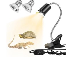 Warmtelamp voor Reptielen met E27 Fitting - Instelbare Terrarium Lamp met UVA/UVB en 360° Draaibaar