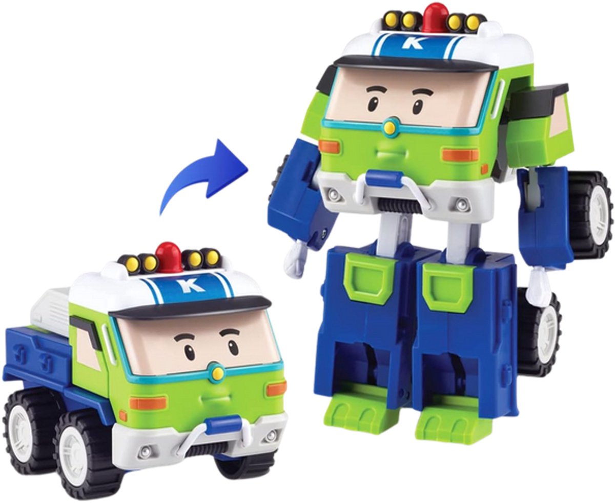 10 cm robotfiguurtje - Silverlit - Robocar Poli - Keaton 2-in-1 transformeerbaar voertuig