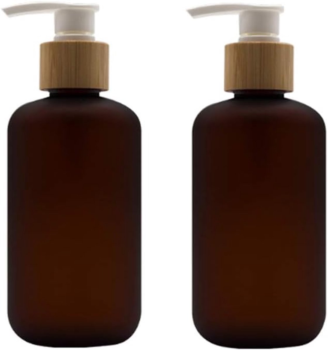 Image of 2 Pack 250ml/8oz Lege Plastic Pompflessen - Toiletten Dispenser - Zeep Lotion Dispenser Containers - Badaccessoires Met Lotion Pompen