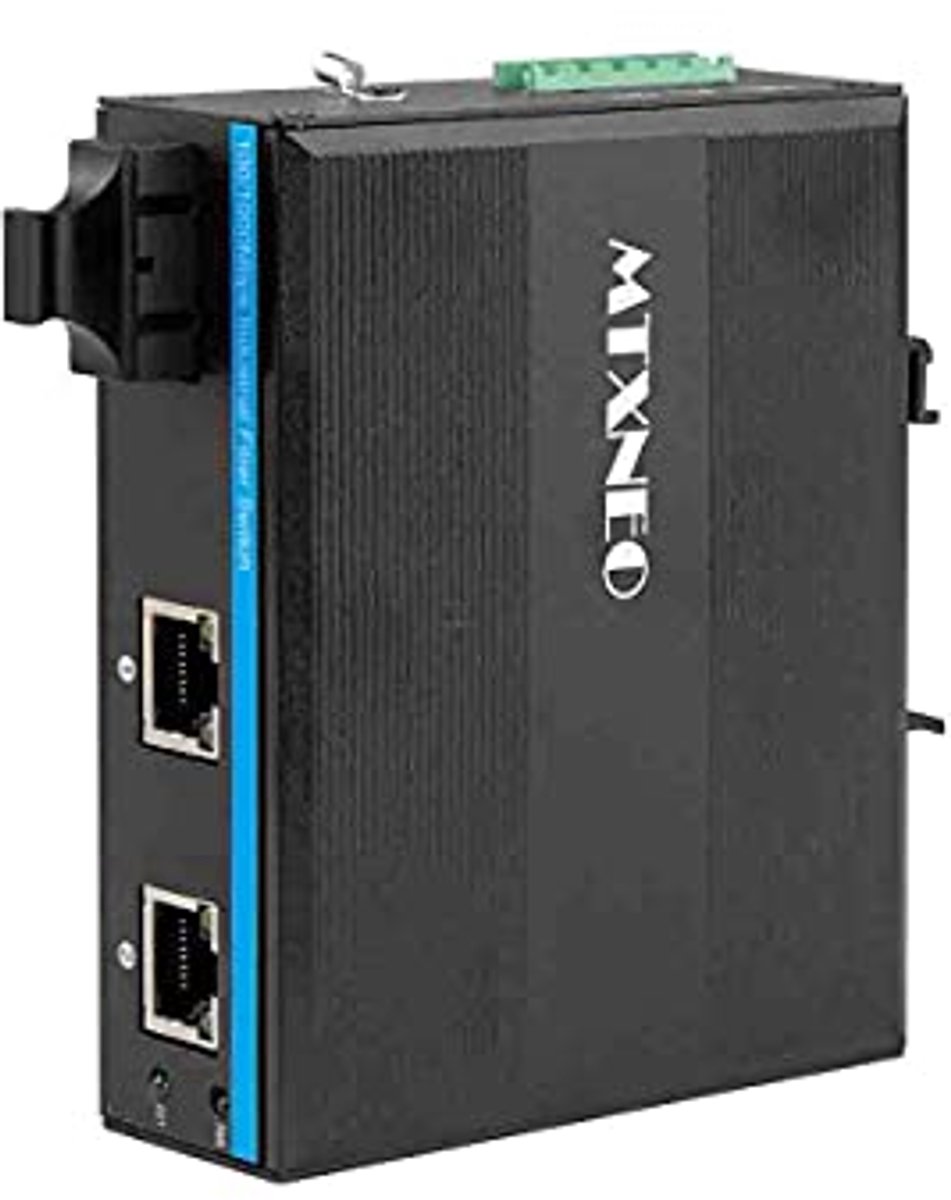 Mini Industrie Gigabit Fiber Switch met 1 SC Fiberpoort en 2 UTP tot 20km