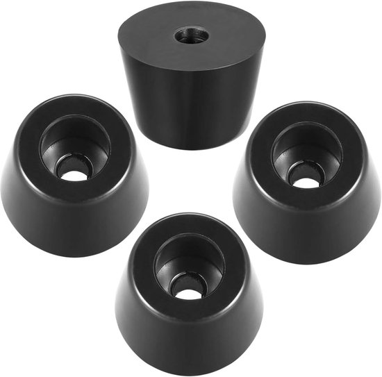 4pcs Rond Rubber Voeten - D36mm x 28mm x H25mm - Antislip Meubelpoten ...