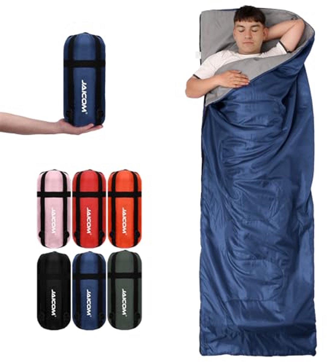 Lichtgewicht Dons slaapzak - Compact opvouwbare dekenslaapzak voor zomer, kamperen en wandelen