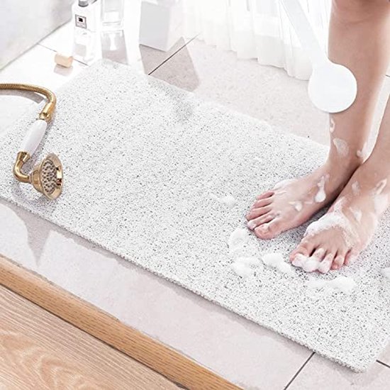 Bingobang Badmatten Antislip, Douchemat Rubber 60x40cm, Extra zachte anti- schimmel, Machine-wasbaar, Voor Badkamervloer, Bad (Beige