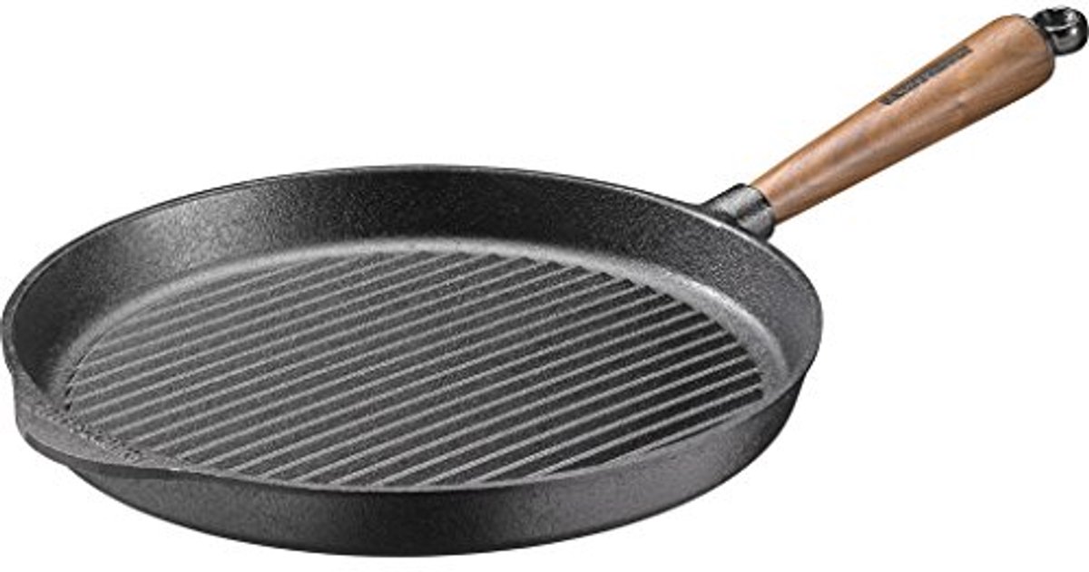Gietijzeren Grillpan 28 cm - Duurzaam en Natuurlijk Kookgerei