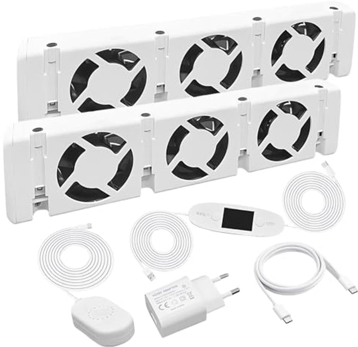 Duo-Set Radiatorventilator - 2 Stuks Duurzame Verwarmingsventilator voor Onderverwarming en Radiator | Bespaar Energie en Verwarmingskosten