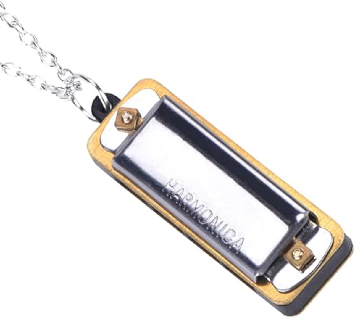 Mini mondharmonica ketting met 4 gaten en 8 geluiden - Draagbare en decoratieve muziekinstrument voor kinderen en volwassenen