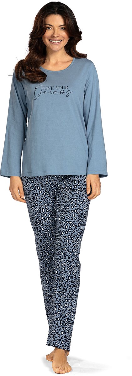 Dames Pyjama 'Live Your Dreams' Blue