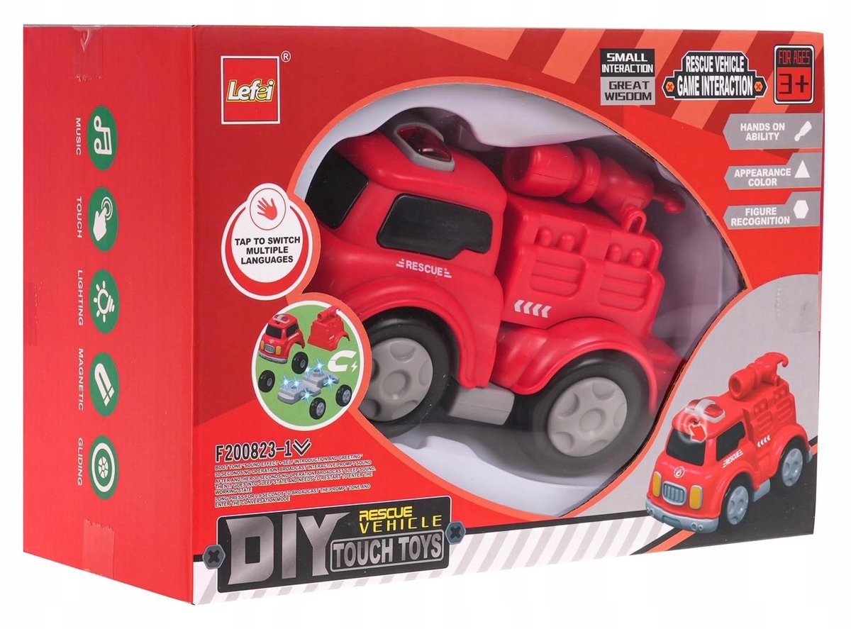 Interactieve Brandweerwagen voor Kinderen met Geluid & Licht