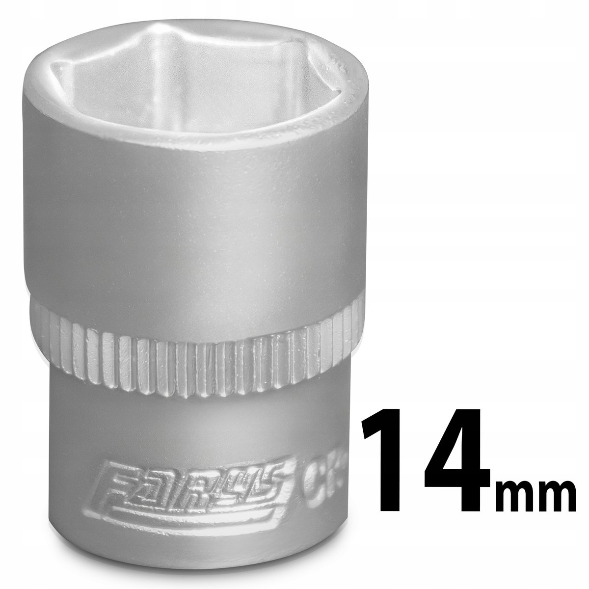 Dopsleutel 14mm 1/4" zeskant kort - Chroom-Vanadiumstaal