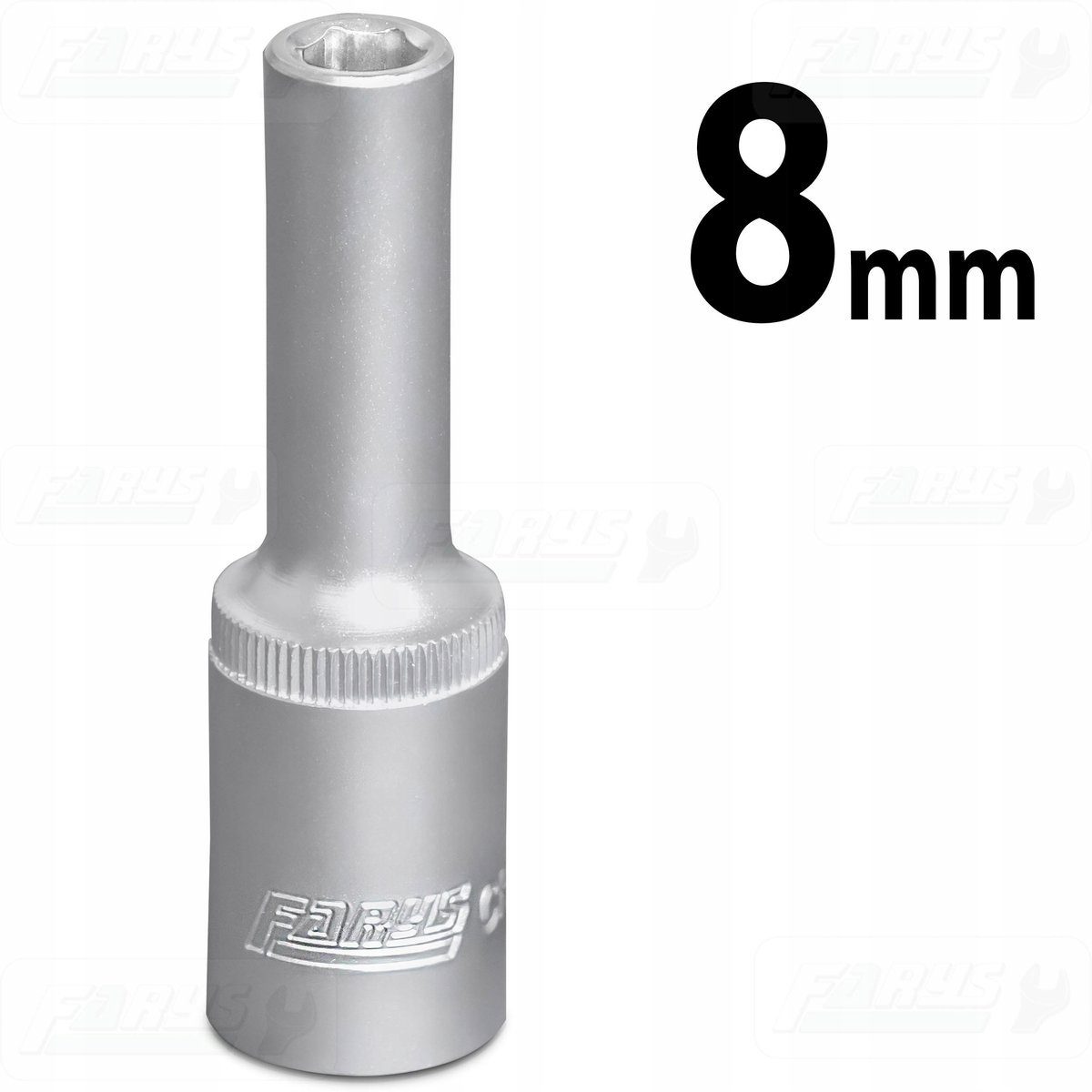 Lange 8 mm 1/2" zeshoekige kraan, CrV-staal, FR1235
