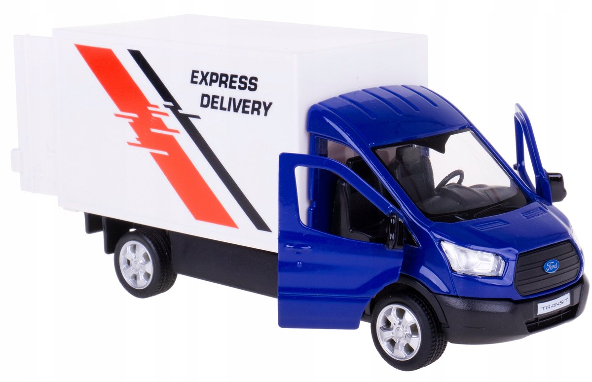 RMZ Ford Transit Chassis Cabine 2018 - Blauw Metaal Speelgoedauto 1:32
