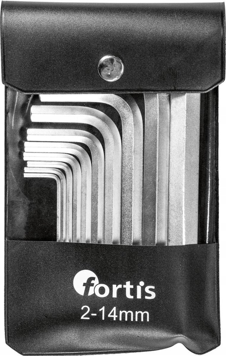 FORTIS Inbussleutelset 2-14mm 10-delig in kunststof koffer