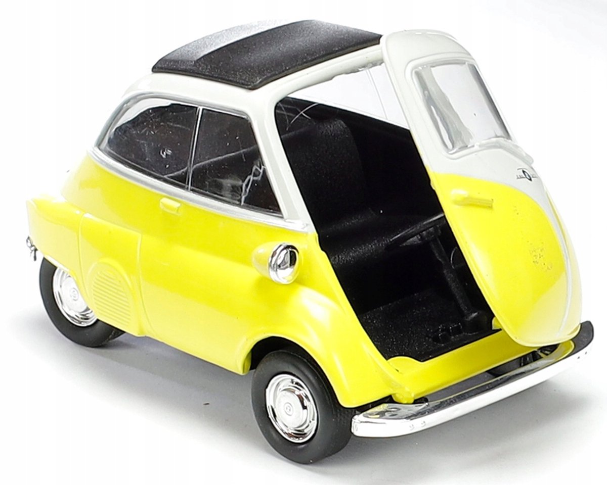 Welly BMW Isetta 1955 Metalen Speelgoedauto 1:34-1:39 Geel