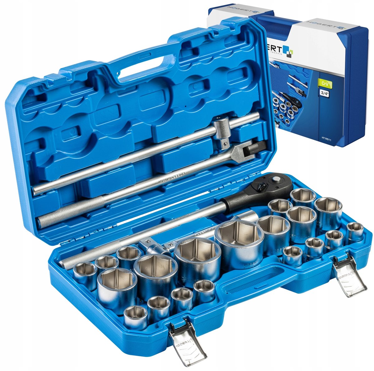 Hoegert 26-delige 3/4" doppenset met ratel