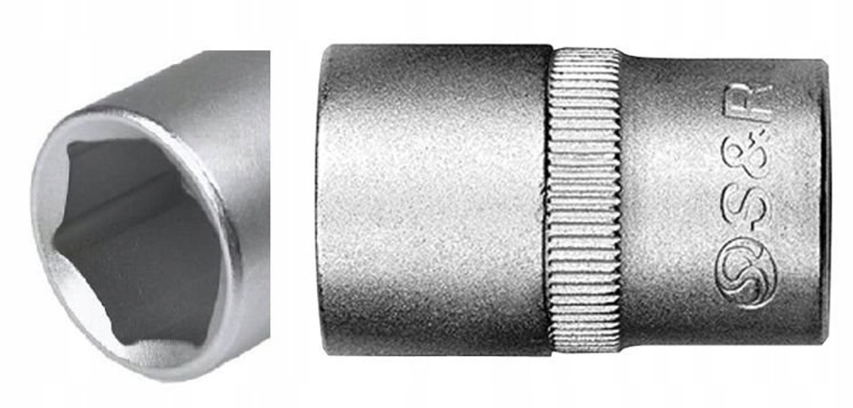 S&R Dopslagsleutel 60mm 3/4" Zeskant Dynamisch Profiel Cr-V