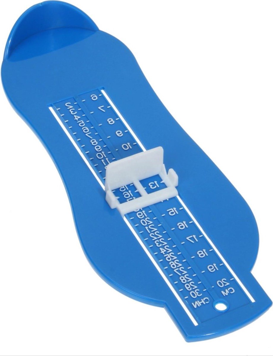 Voetmeter - Schoenmaatmeter - Kinderen en baby's - Blauw - Kunststof - Voor kinderschoenen - Jonyx
