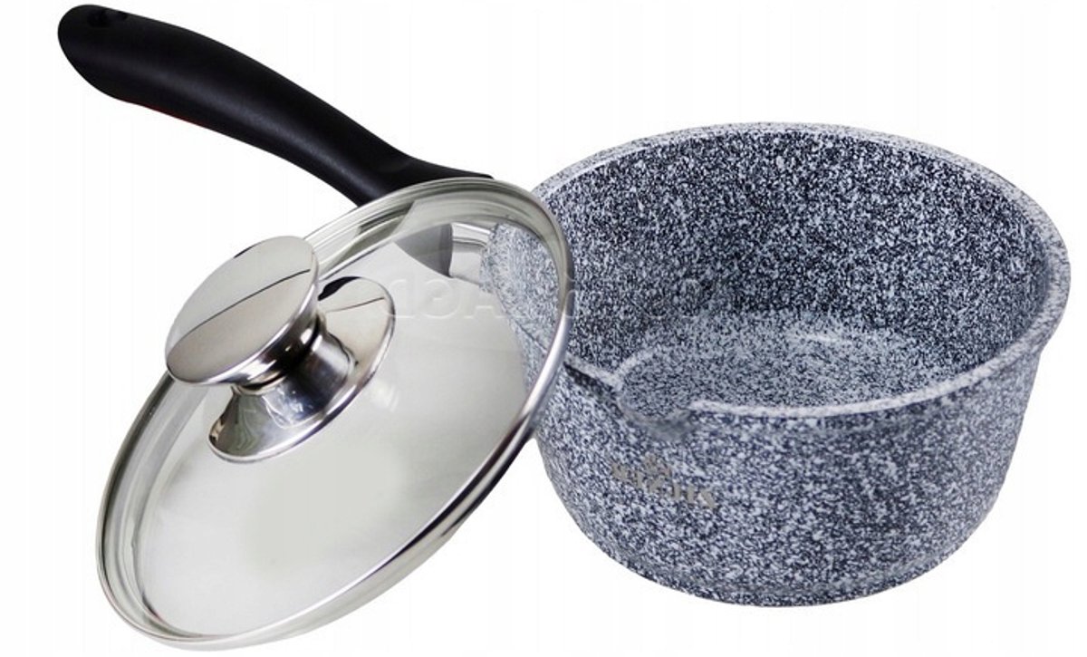 Keramische Steelpan met Deksel 16cm - 1.3L - Geschikt voor Inductie