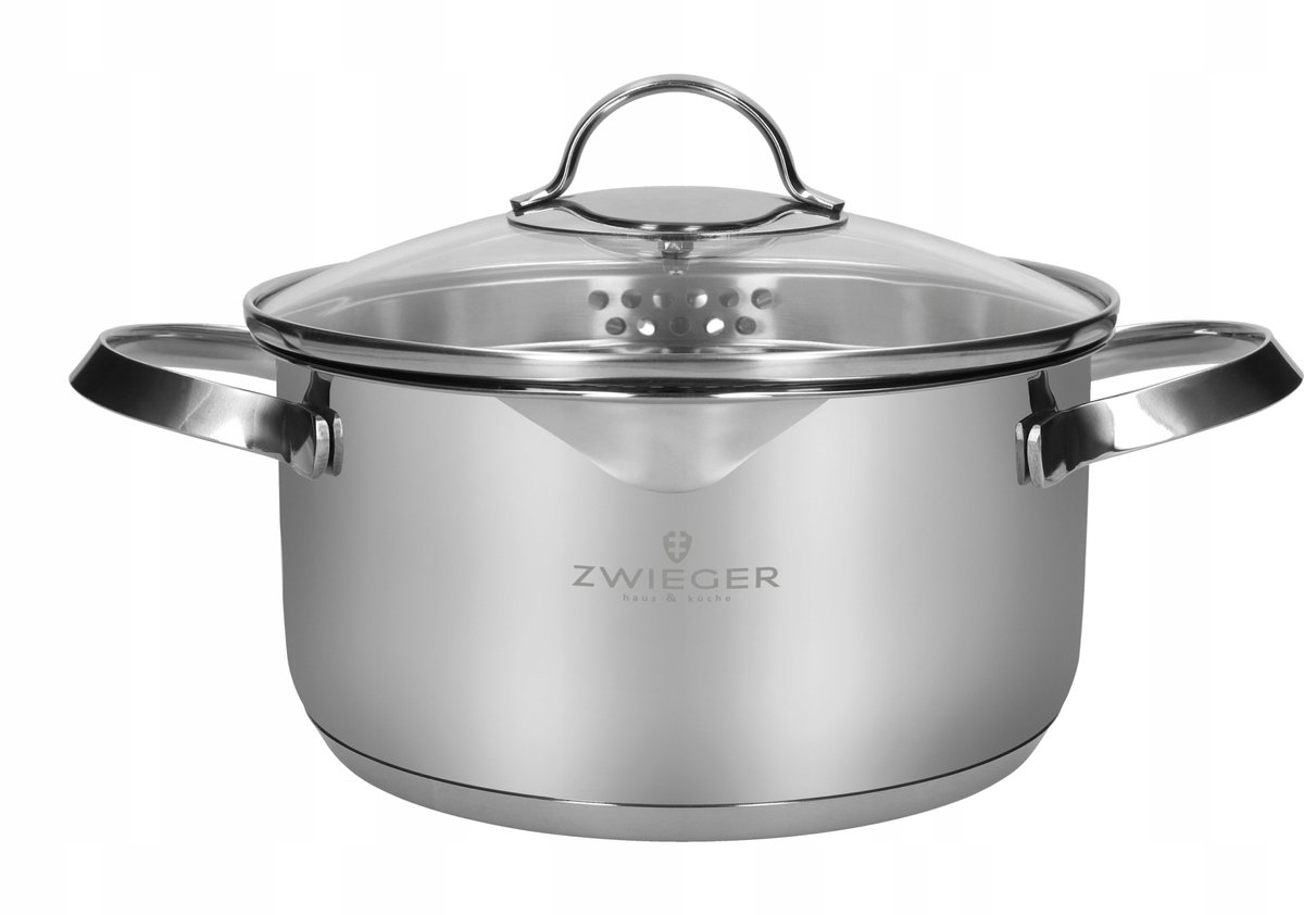 Zwieger Veron Kookpan met Deksel - 20 cm, 3.1L, RVS, Inductie
