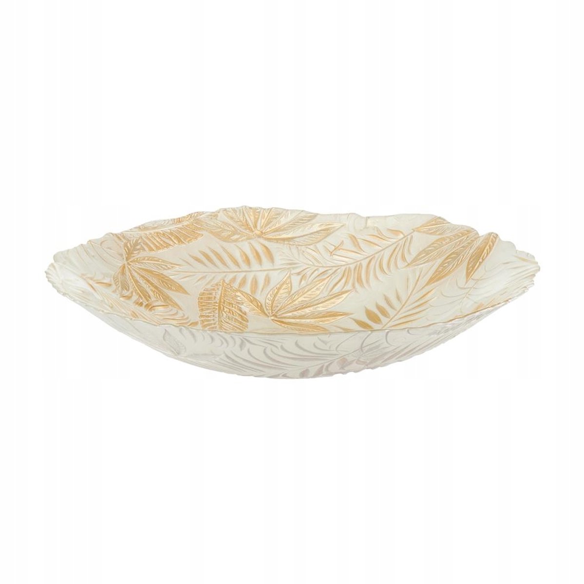 Villa Italia Amazon Goud Saladekom 40 cm - Handgemaakt Glas