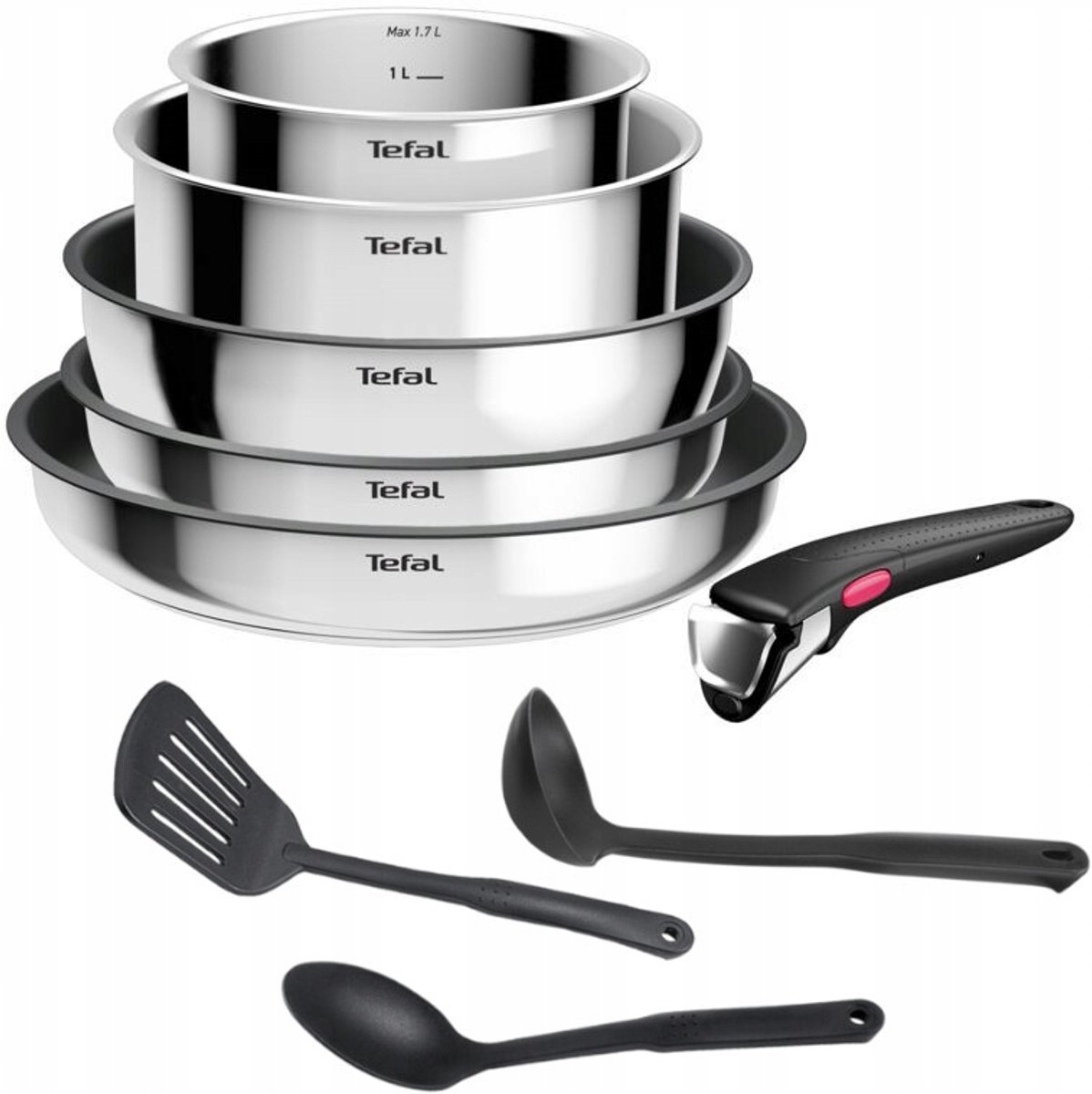 Tefal Ingenio Cook Eat Pannenset RVS 9 Delen