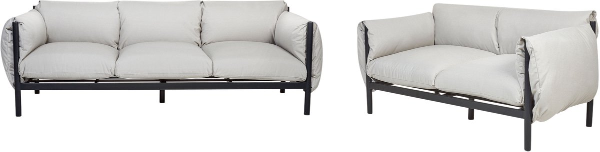 Beliani ESPERIA - Loungeset 5-persoons - Lichtgrijs - Aluminium
