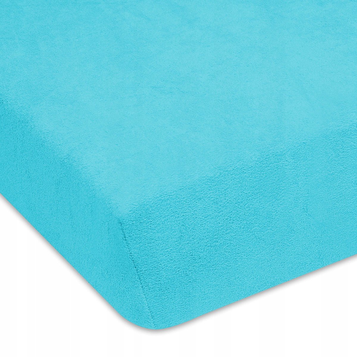 Turquoise Frotté Hoeslaken 80x200 cm met Elastiek