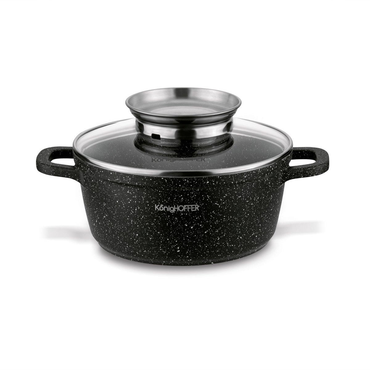Konighoffer Pollo Black Braadpan 1.2L - Inductie, Ovenbestendig