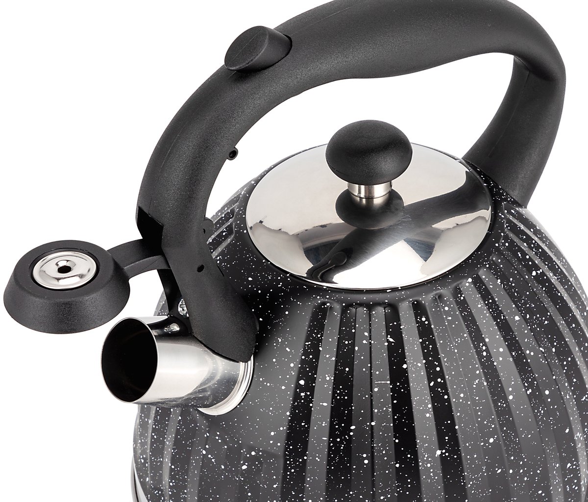 Elitehoff Marmere Ketel 2.5L Zwart - Inductie Geschikt