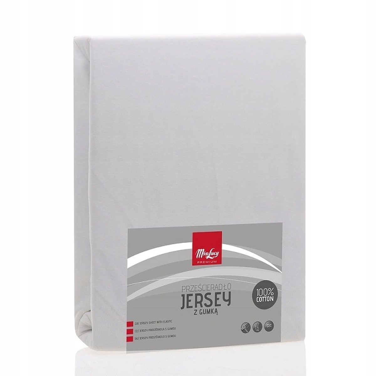 Jersey hoeslaken met elastiek 220x200 cm grijs