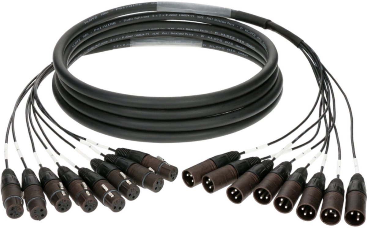 Klotz S08FM004 8-kanaals analoge multicore kabel 4 meter