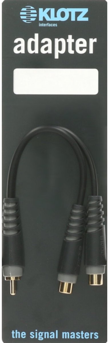 Klotz AYU-9 Y-adapter voor mono RCA-signalen 0,2 meter